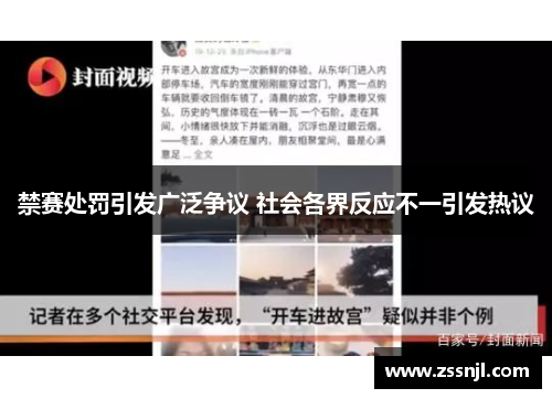 禁赛处罚引发广泛争议 社会各界反应不一引发热议